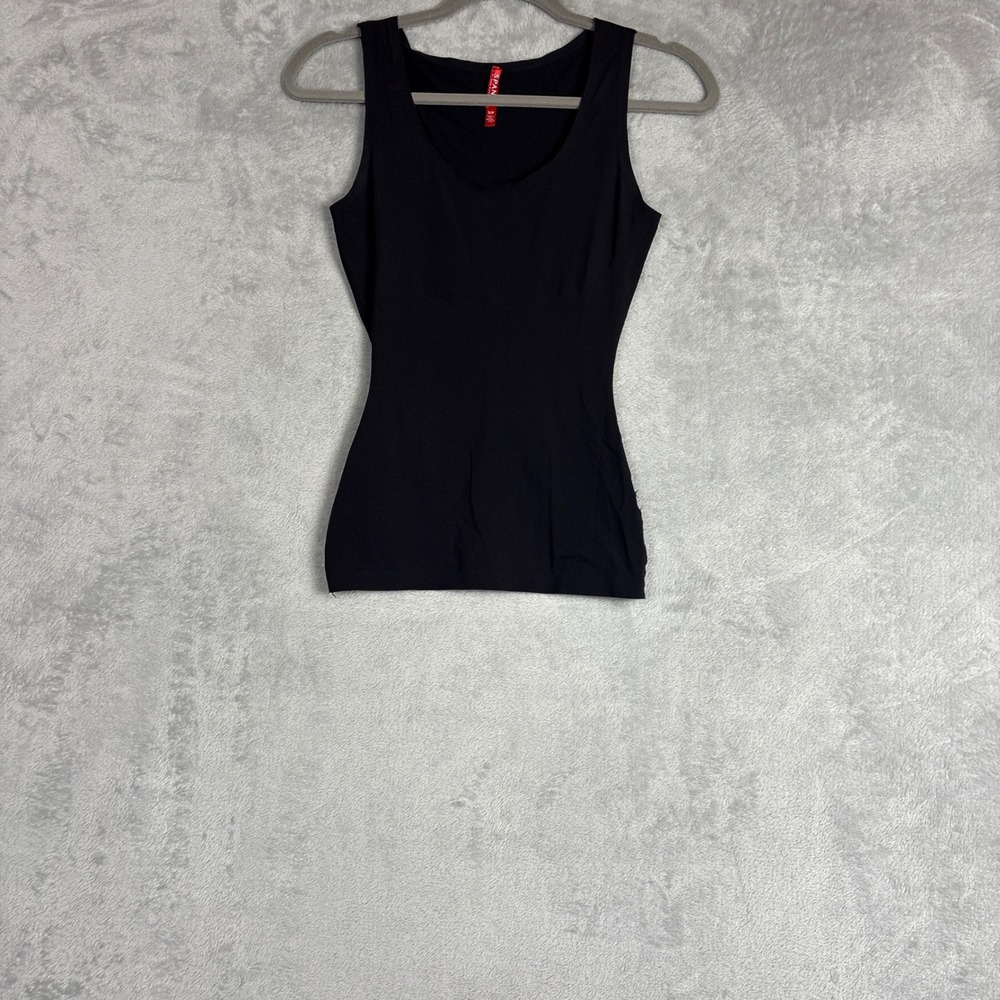 Spanx Shapewear Small Black Scoop Neck Compression Tank Top Sculpt Bodycon